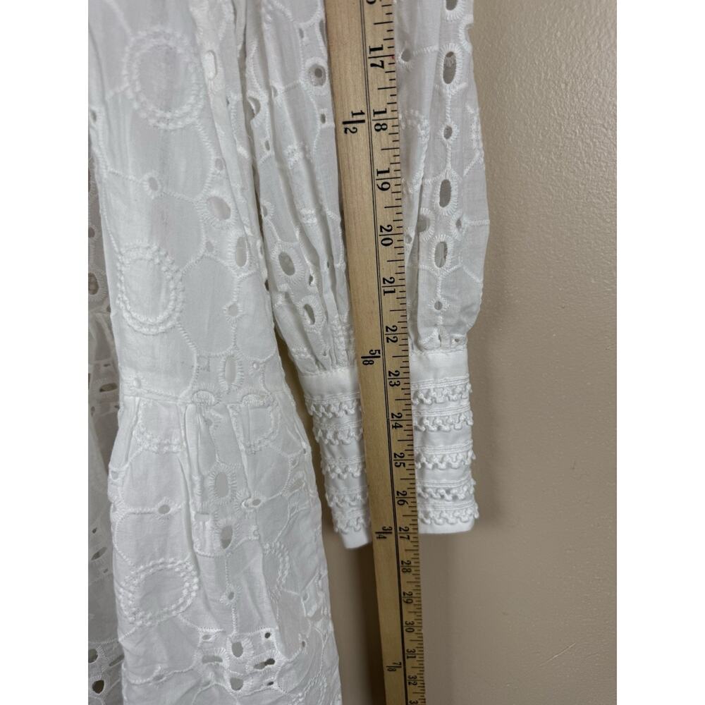 Asap Fashion Group Women’s S White Eyelet Lace Boho Victorian Mini Dress NWT - Picture 13 of 16